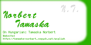 norbert tamaska business card